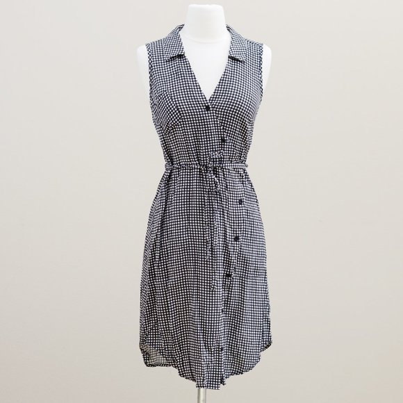 Anthropologie TYLHO Rayon Dress in Gingham Checkered Print XS - Picture 2 of 14